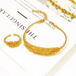 Gold Plated Woven Hoop Earrings Set - Image 5
