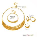 Gold Plated Woven Hoop Earrings Set - Image 7